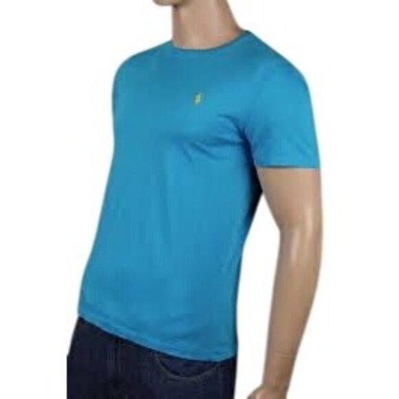 Polo Ralph Lauren Medium Blue Mens Slim Fit T-Shirt Crew Neck Mens Short Sleeve - Picture 1 of 10